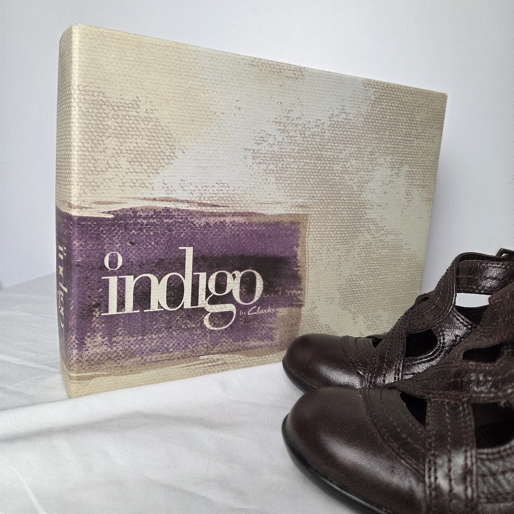 Clarks Indigo Sylvie Brown Leather Heels | Size 7M Celtic Dark Academia - Picture 9 of 10